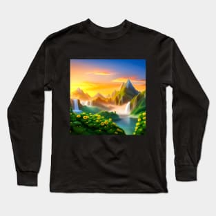 Fantastic Waterfall Garden Long Sleeve T-Shirt